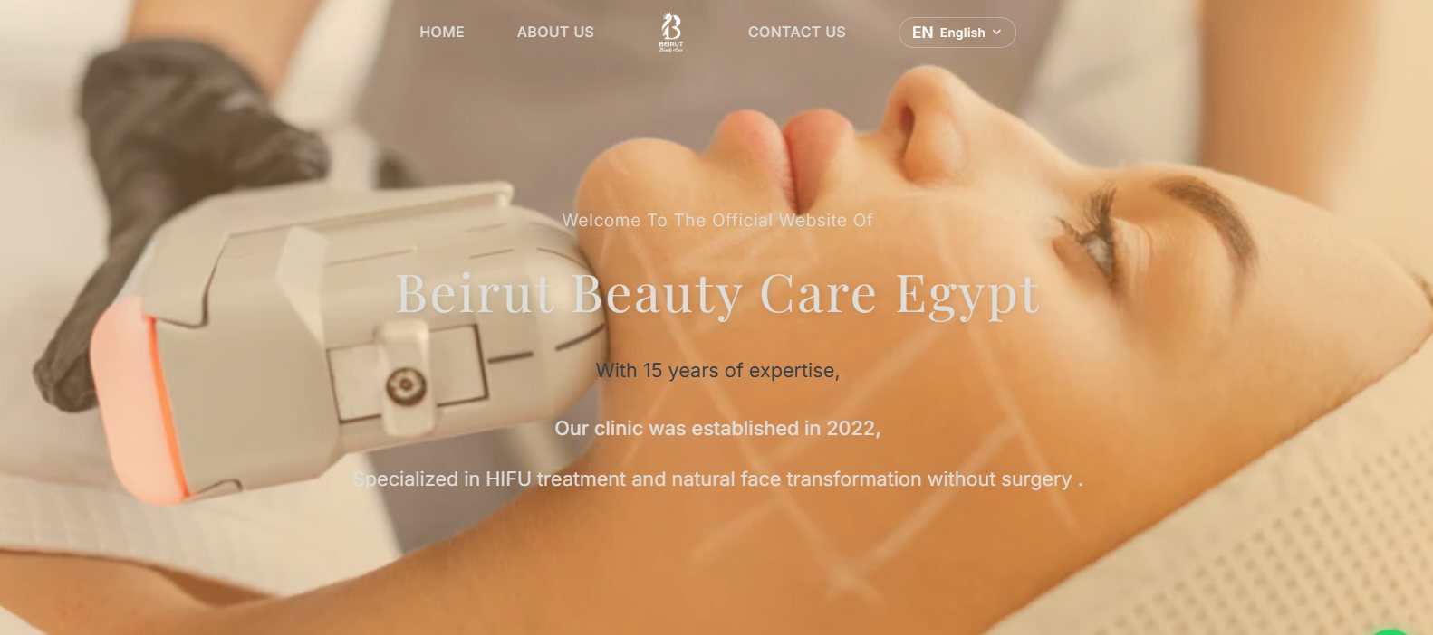 Homepage hero introducing Beirut Beauty Care Egypt