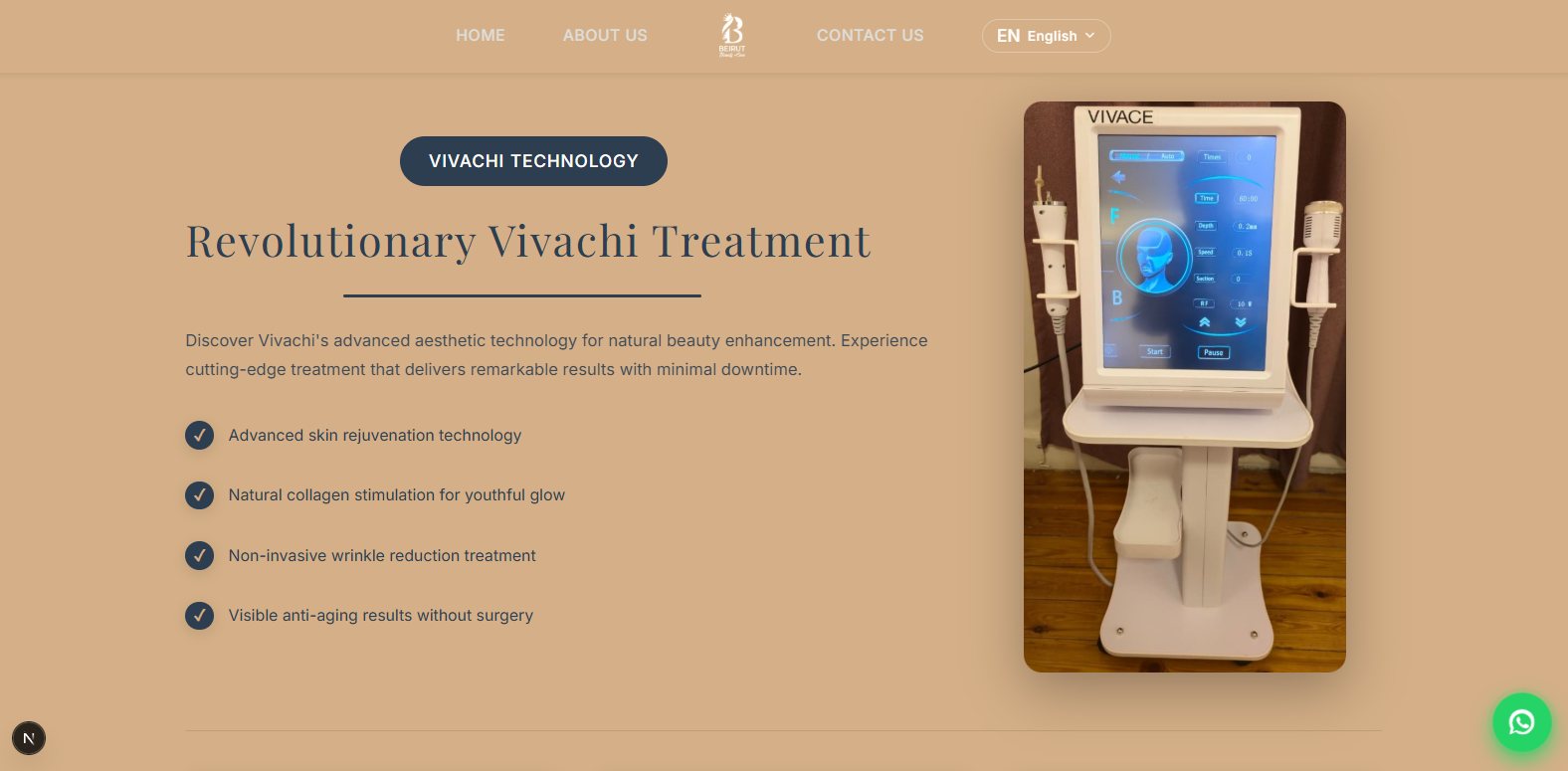 Vivace skin rejuvenation technology feature
