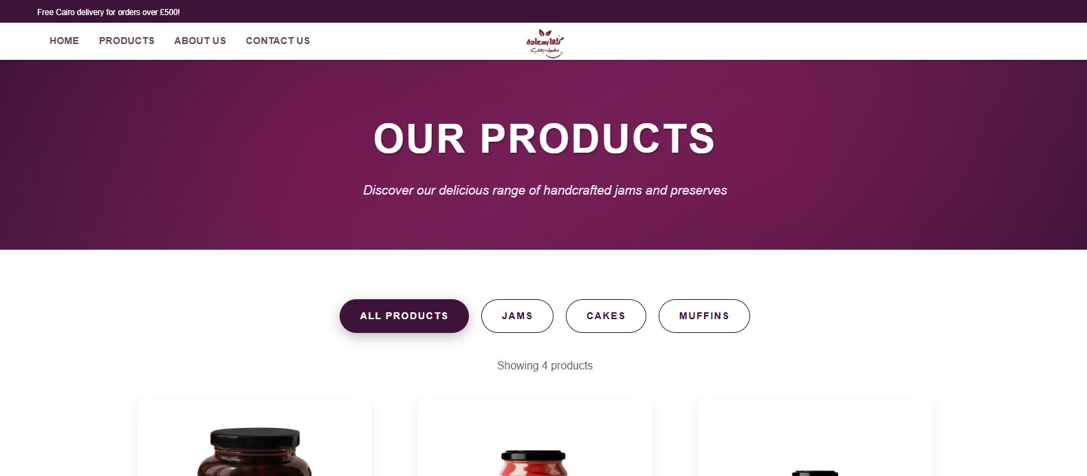 Eat Happily homepage hero