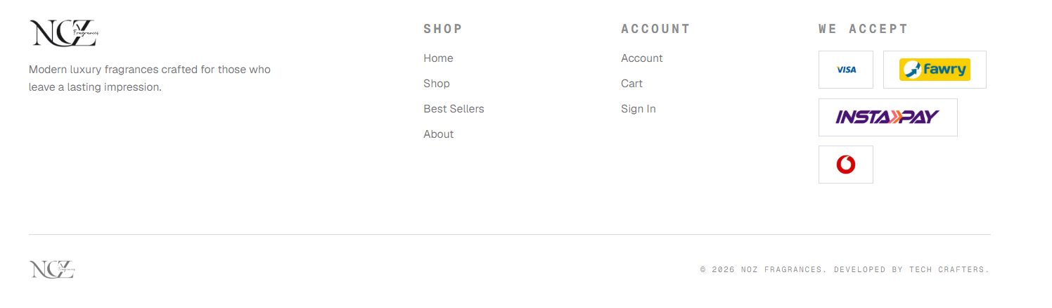 Site footer with navigation and accepted payment methods